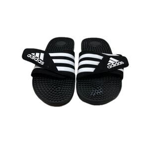adidas Adissage Slides Black White Mens 10